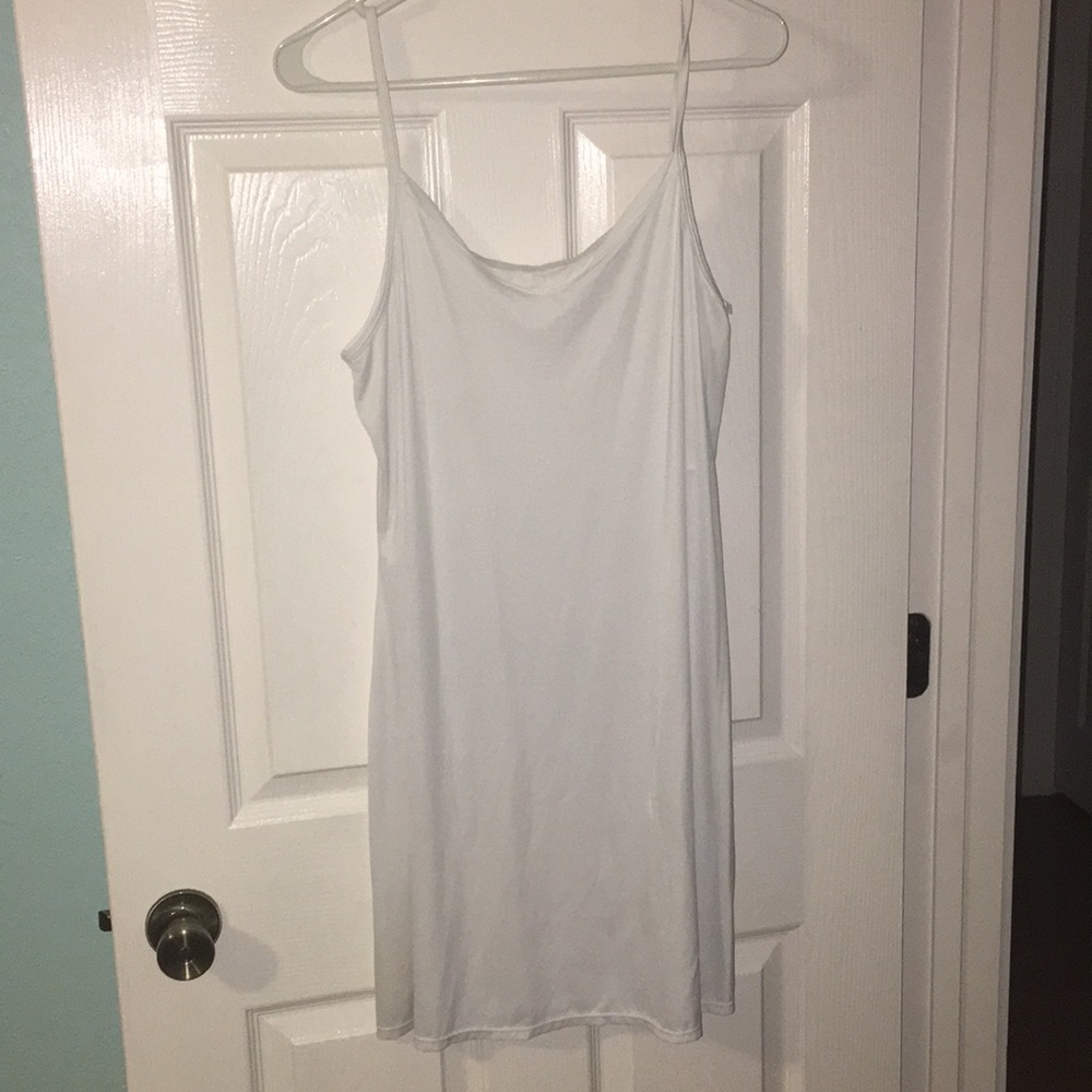 Plus size white dress slip